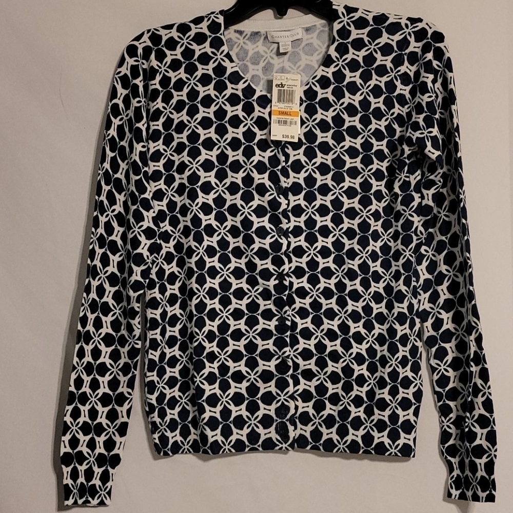 CHARTER Club Long Sleeve Cardigan Sweater - Picture 1 of 6